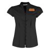 Women's continental blouse mandarin collar cap sleeve (tailored fit) Thumbnail