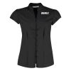 Women's continental blouse mandarin collar cap sleeve (tailored fit) Thumbnail